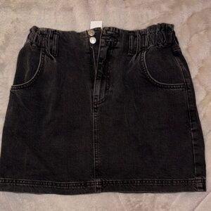 Topshop black denim mini skirt NWT